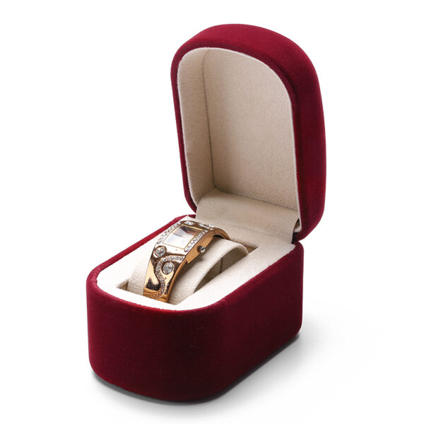 Wholesale Custom Flannelette Watch Box with Logo Branding Custom flannelette watch box with logo branding and velvet interior lining for wholesale jewelry and watch retailers