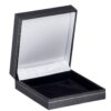 Luxury flat pad jewelry box with vintage finish and custom branded packaging for jewelry brands