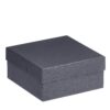 Weave Texture Flat Pad Jewelry Box – Custom Rigid Box, Contemporary Design Weave-textured flat rigid jewelry box with custom foam padding and contemporary design