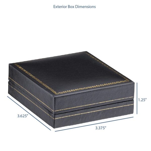Luxury flat pad jewelry box with vintage finish and custom branded packaging for jewelry brands