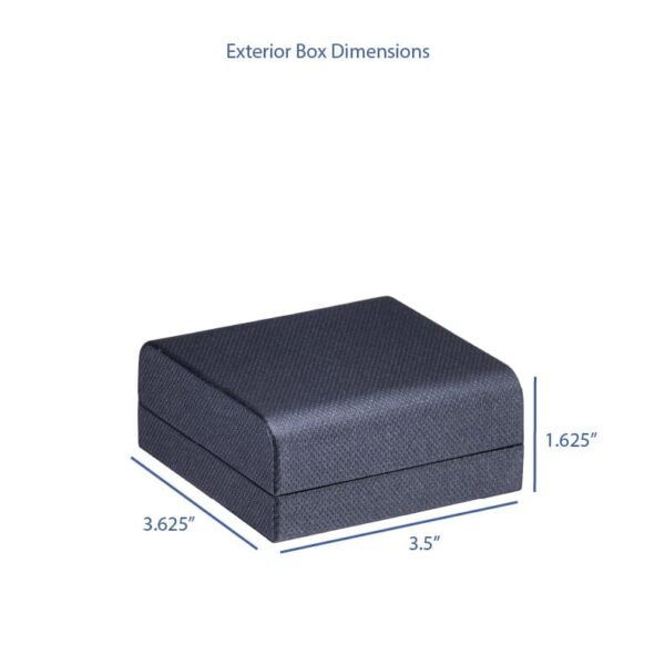 Weave Texture Flat Pad Jewelry Box – Custom Rigid Box, Contemporary Design Weave-textured flat rigid jewelry box with custom foam padding and contemporary design
