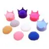Premium crown-shaped flocked jewelry box with custom foam insert and logo branding, rigid gift packaging for luxury jewelry brands