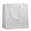 Glossy euro tote bag in jewel size, custom branded, perfect for jewelry packaging and premium unboxing experiences