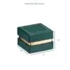 Gold-accented cardboard earring box with custom logo branding and protective foam insert