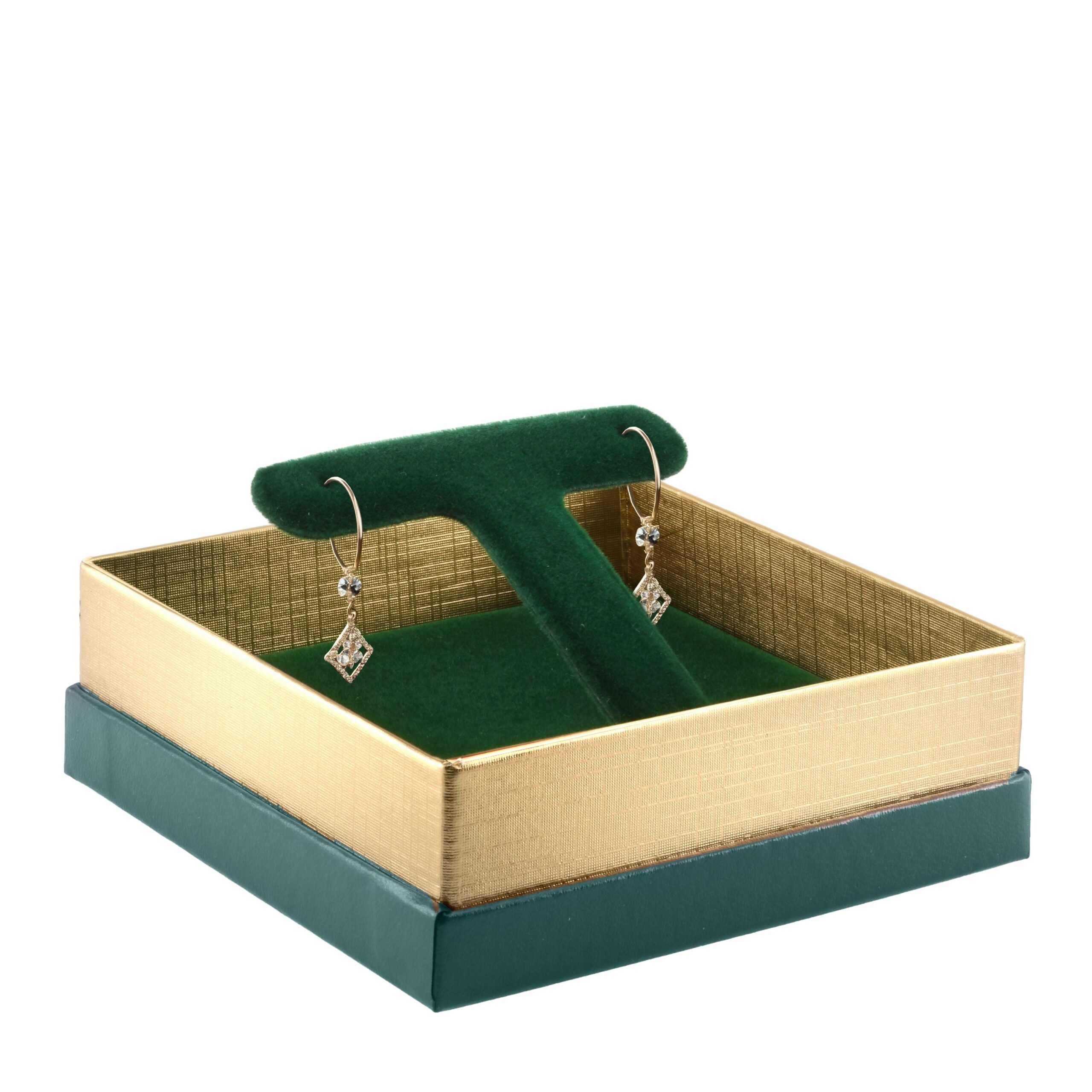 Gold-Accented Rigid Cardboard Ring Box – Custom Jewelry Packaging