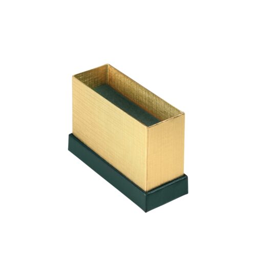 Gold-Accented Rigid Cardboard Ring Box – Custom Jewelry Packaging Gold-accented rigid cardboard ring box with custom branding, premium velvet interior, luxury jewelry packaging