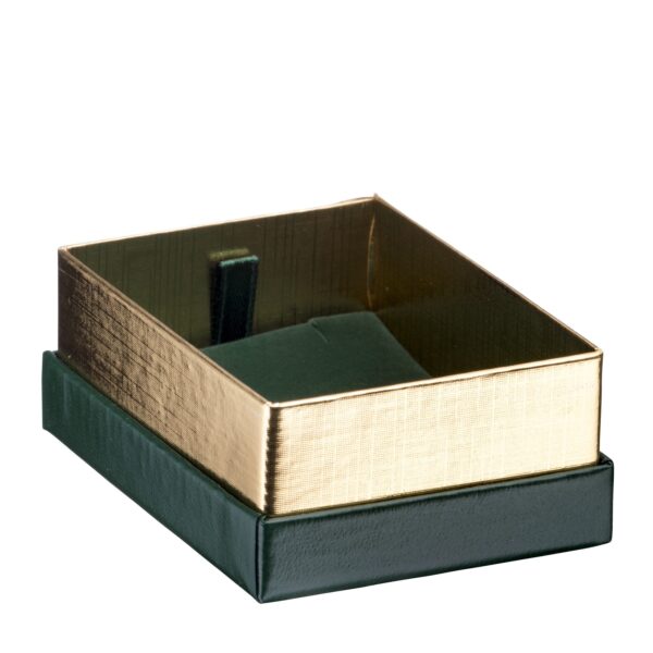 Gold-Accented Cardboard Pendant Box | Custom Jewelry Packaging | OEM & Private Label Gold-accented rigid cardboard pendant box with custom logo, foam insert, and branded tissue for jewelry packaging