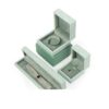 Custom Green Microfiber Jewelry Boxes – Wholesale Private Label Packaging Premium custom green microfiber jewelry boxes with custom logo and protective foam inserts for wholesale branding