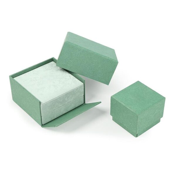 Custom Green Microfiber Jewelry Boxes – Wholesale Private Label Packaging Premium custom green microfiber jewelry boxes with custom logo and protective foam inserts for wholesale branding