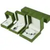 Custom Green Paper Ring Jewelry Box – Wholesale Custom green kraft paper ring jewelry box with custom logo printing and foam insert, wholesale packaging for jewelry retailers