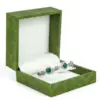 Custom Green Paper Ring Jewelry Box – Wholesale Custom green kraft paper ring jewelry box with custom logo printing and foam insert, wholesale packaging for jewelry retailers