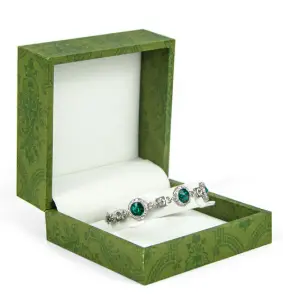 Custom Green Paper Ring Jewelry Box – Wholesale Custom green kraft paper ring jewelry box with custom logo printing and foam insert, wholesale packaging for jewelry retailers