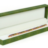 Custom green kraft paper ring jewelry box with custom logo printing and foam insert, wholesale packaging for jewelry retailers