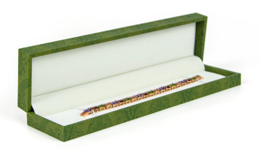 Custom green kraft paper ring jewelry box with custom logo printing and foam insert, wholesale packaging for jewelry retailers
