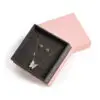 Custom rigid lid and bottom jewelry boxes with full-color printing and velvet lining for retail brands