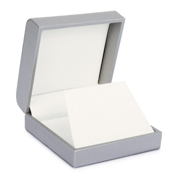 Custom Weave-Texture Rigid Jewelry Box – Contemporary Collection Custom weave-texture rigid jewelry box with contemporary finish and customizable logo branding with interior foam insert