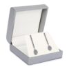 Custom Weave-Texture Rigid Jewelry Box – Contemporary Collection Custom weave-texture rigid jewelry box with contemporary finish and customizable logo branding with interior foam insert