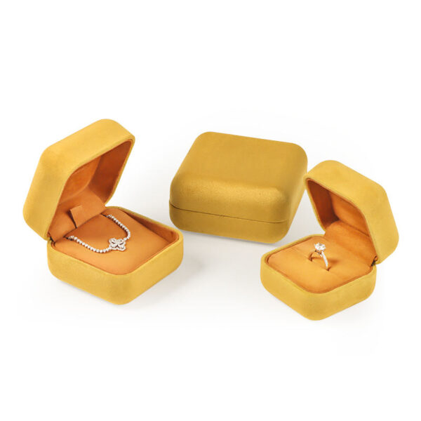 Custom Ginger Yellow Jewelry Boxes - OEM & Private Label Custom ginger yellow jewelry boxes with embossed branding, interior inserts, and soft-touch finish for premium retail