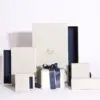 Luxury custom jewelry display boxes in various colors and finishes with custom branding and insert options