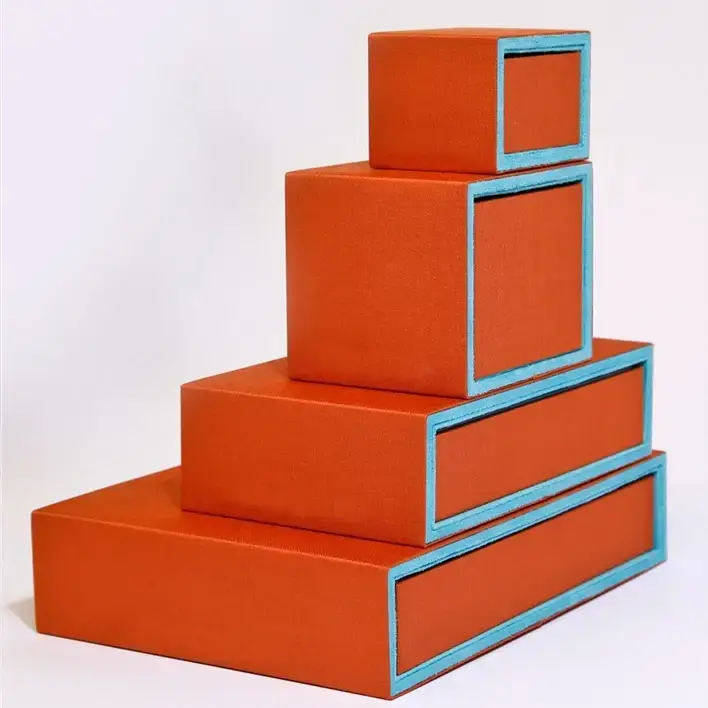 Custom luxury rigid jewelry display box with branded hot-stamp logo and velvet insert, OEM wholesale packaging by On The Way