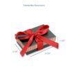 Custom striped bow rigid pendant and earring gift box with premium velvet interior for luxury jewelry packaging