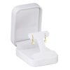 Premium soft leatherette T-style earring box with custom logo, multiple color options, and classic interior design