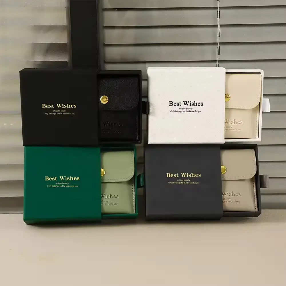 Luxury custom jewelry pouches with personalized gift box set - factory-direct wholesale packaging