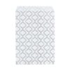 White kraft paper 6×9 merchandise pouches stack, customizable with logo printing for jewelry brands, MOQ 500+ units