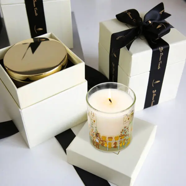 Custom foldable kraft paper gift box with removable lid for jewelry branding