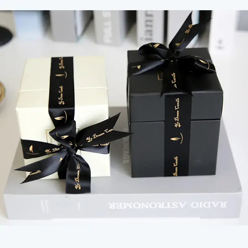 Custom foldable kraft paper gift box with lid, natural kraft finish, branded logo print, jewelry packaging — On The Way