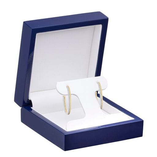 Luxury Lacquered Wooden T-Style Earring Box – Custom OEM Jewelry Packaging Luxury lacquered wooden T-style earring box with custom logo branding and foam insert
