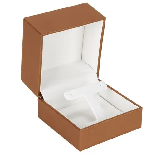 Luxury Leather Large Hoop Earring Box – Custom Rigid Jewelry Display Packaging Luxury leather large hoop earring display box with custom logo branding and foam insert, premium rigid jewelry packaging