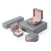 Custom Italian Grey Leather Earring Boxes — OEM Private Label Jewelry Packaging Custom grey leather earring boxes with personalized logo branding and foam insert lining for jewelry retail packaging