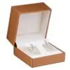Custom Leather T-Style Earring Box - High-End Jewelry Packaging Premium leather T-style earring box with embossed logo and custom interior compartments for jewelry positioning