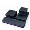 Custom leather jewelry box with velvet insert; professional packaging for rings, earrings, and fine jewelry wholesale