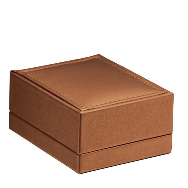 Premium leather long earring and pendant gift box with custom branding, velvet insert, and luxury packaging