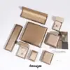 Premium custom leather jewelry boxes with embossed logo branding, luxury packaging for high-end jewelry retailers and e-commerce brands