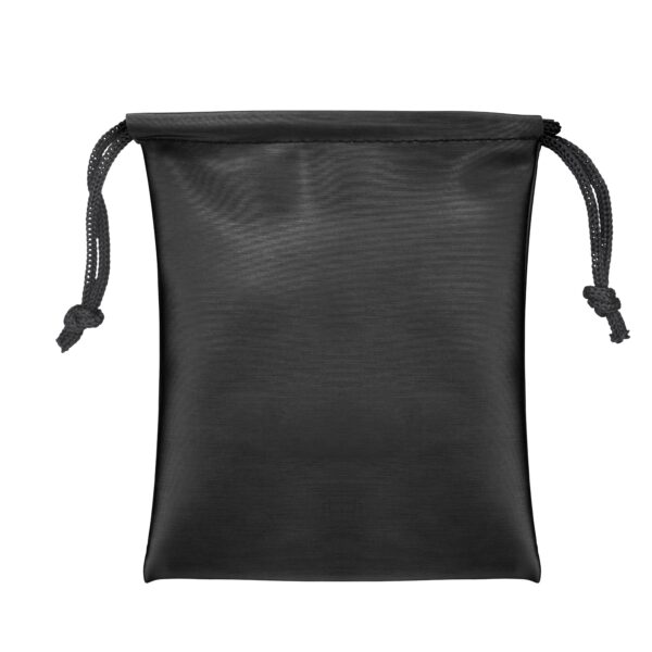 Large brushed leather jewelry pouch with soft lining and custom branding for jewelry brands