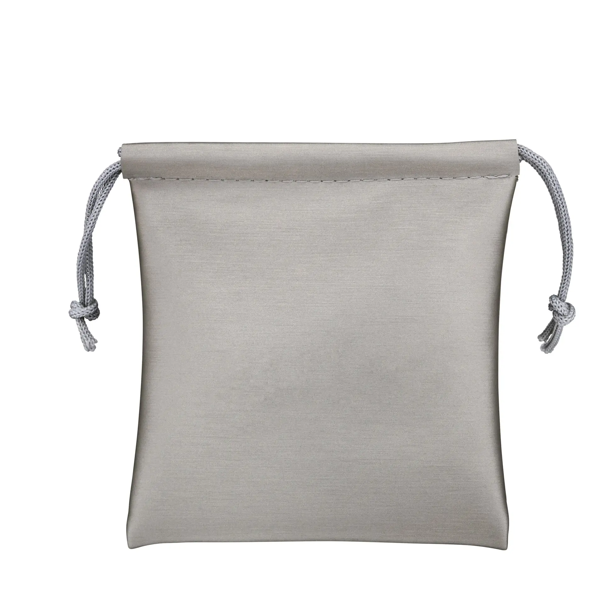 Medium brushed leather jewelry pouch with custom embossed logo branding and microfiber lining options