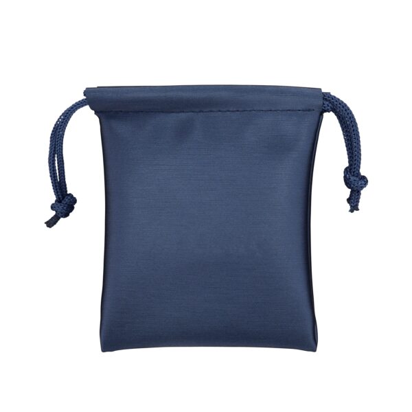 Premium brushed leather small jewelry pouch with custom logo branding and fabric lining