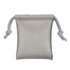Premium brushed leather small jewelry pouch with custom logo branding and fabric lining