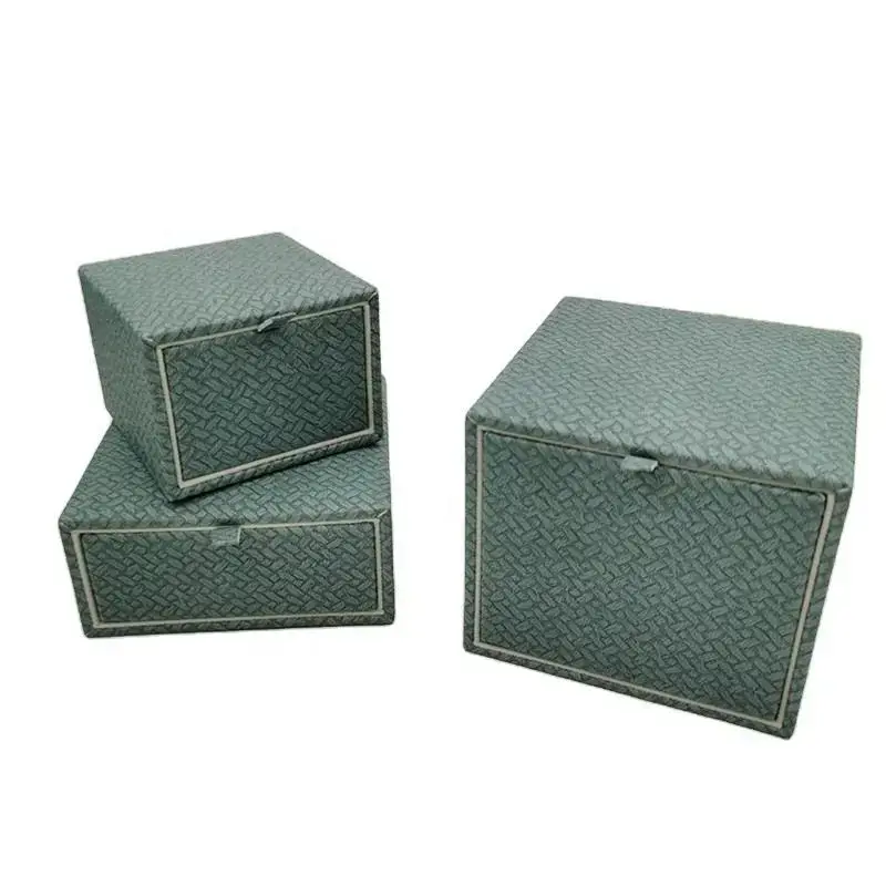 Custom leather jewelry box with drawer for necklaces and pendant display