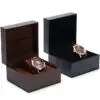 Custom Single-Slot Premium Leather Watch Box—OEM Private Label Premium leather single-slot watch box organizer with custom logo branding and adjustable insert compartment