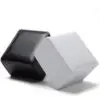 Custom Black and White Leather Watch Gift Box with Logo Branding Black and white leather watch gift boxes with custom logo embossing and foam inserts for luxury brand packaging