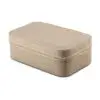 Premium custom leather watch travel case with jewelry storage compartments and branded interior