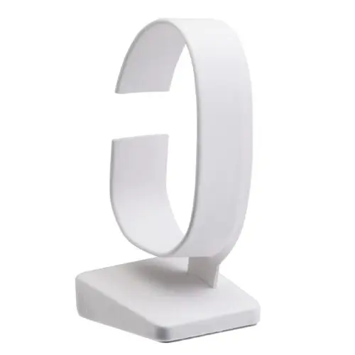Small leatherette vertical bangle display stand with custom logo branding, ideal for jewelry retail and e-commerce unboxing.