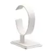 Leatherette vertical bangle and watch display stand with custom branding and padded interior
