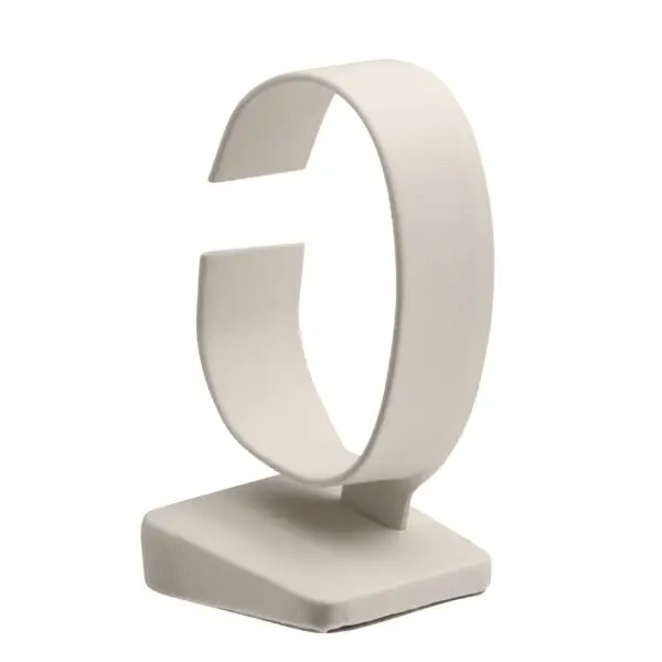 Custom Leatherette Vertical Bangle Display Stand – Wholesale Jewelry Packaging Small leatherette vertical bangle display stand with custom logo branding, ideal for jewelry retail and e-commerce unboxing.