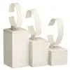 Premium leatherette bangle and watch display stand set in custom colors with personalized branding