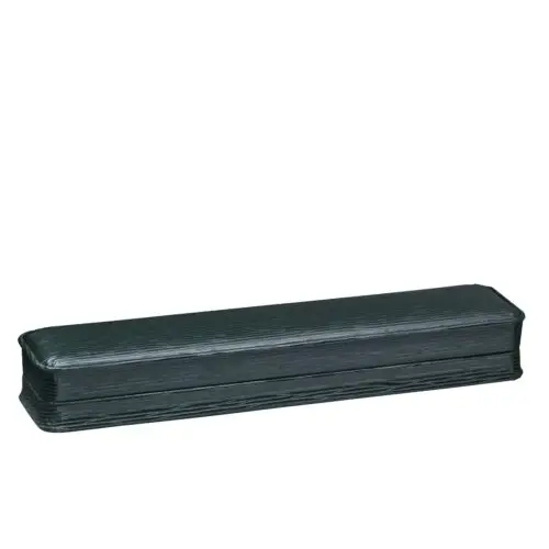 Custom textured leatherette bracelet box with embossed finish, professional rigid packaging for jewelry brands